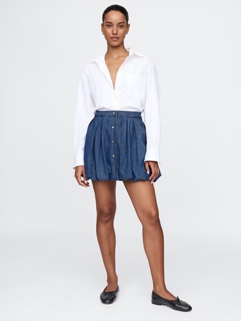 NWT GAP DENIM BUBBLE SKIRT SZ 30 / 10 $70
